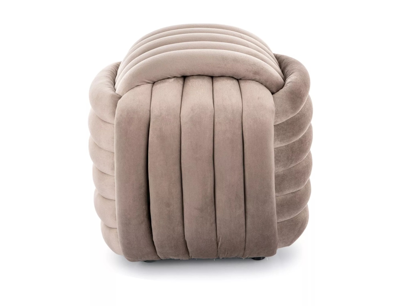 Taburet Bruni velvet bej inchis Tap.251 - 1 | YEO