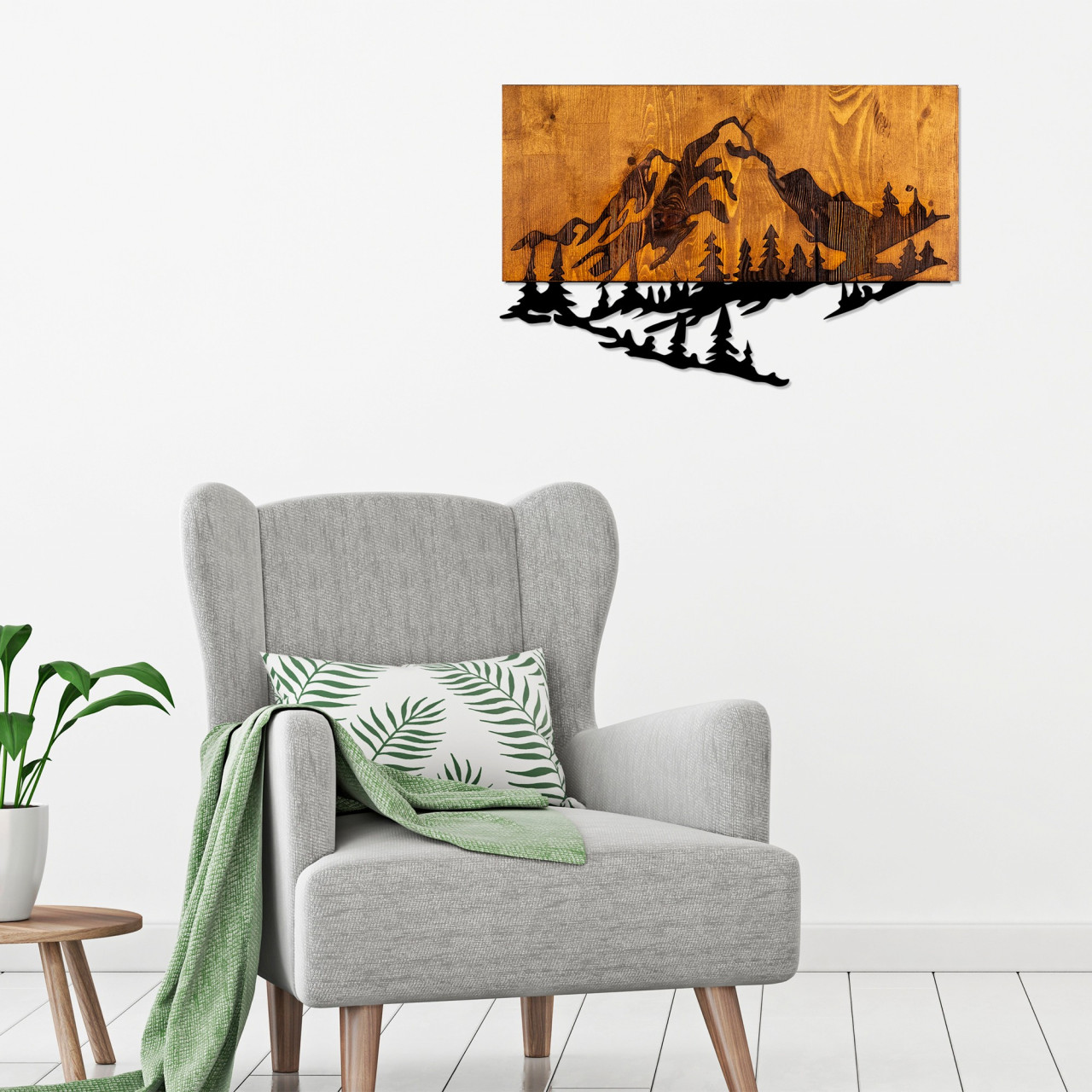 Accesoriu decorativ de perete din lemn Dag 2