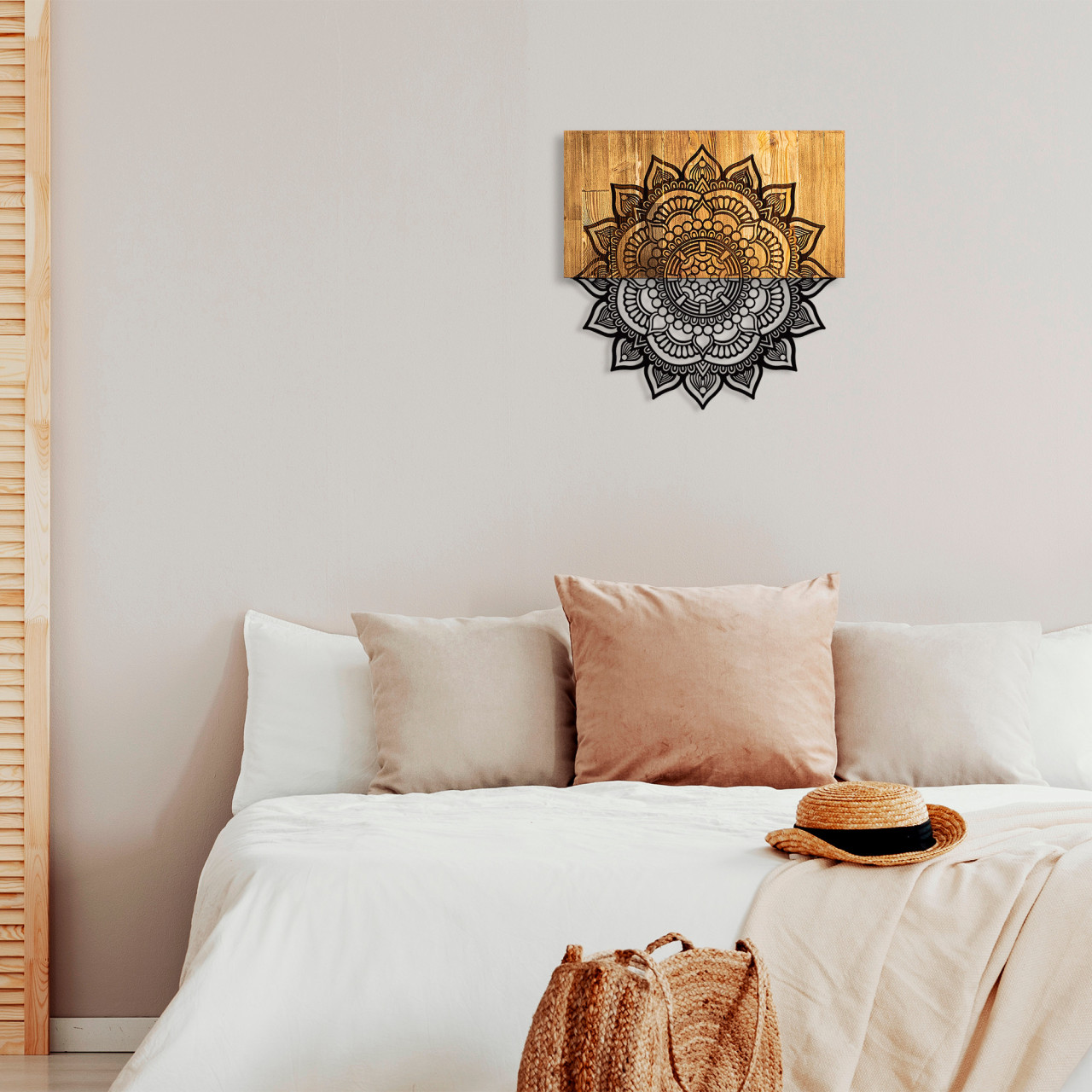 Accesoriu decorativ de perete din lemn Mandala 4