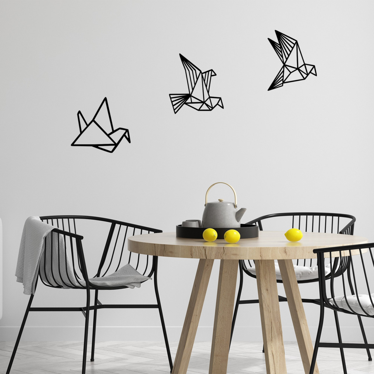Accesoriu decorativ de perete din lemn Oragami