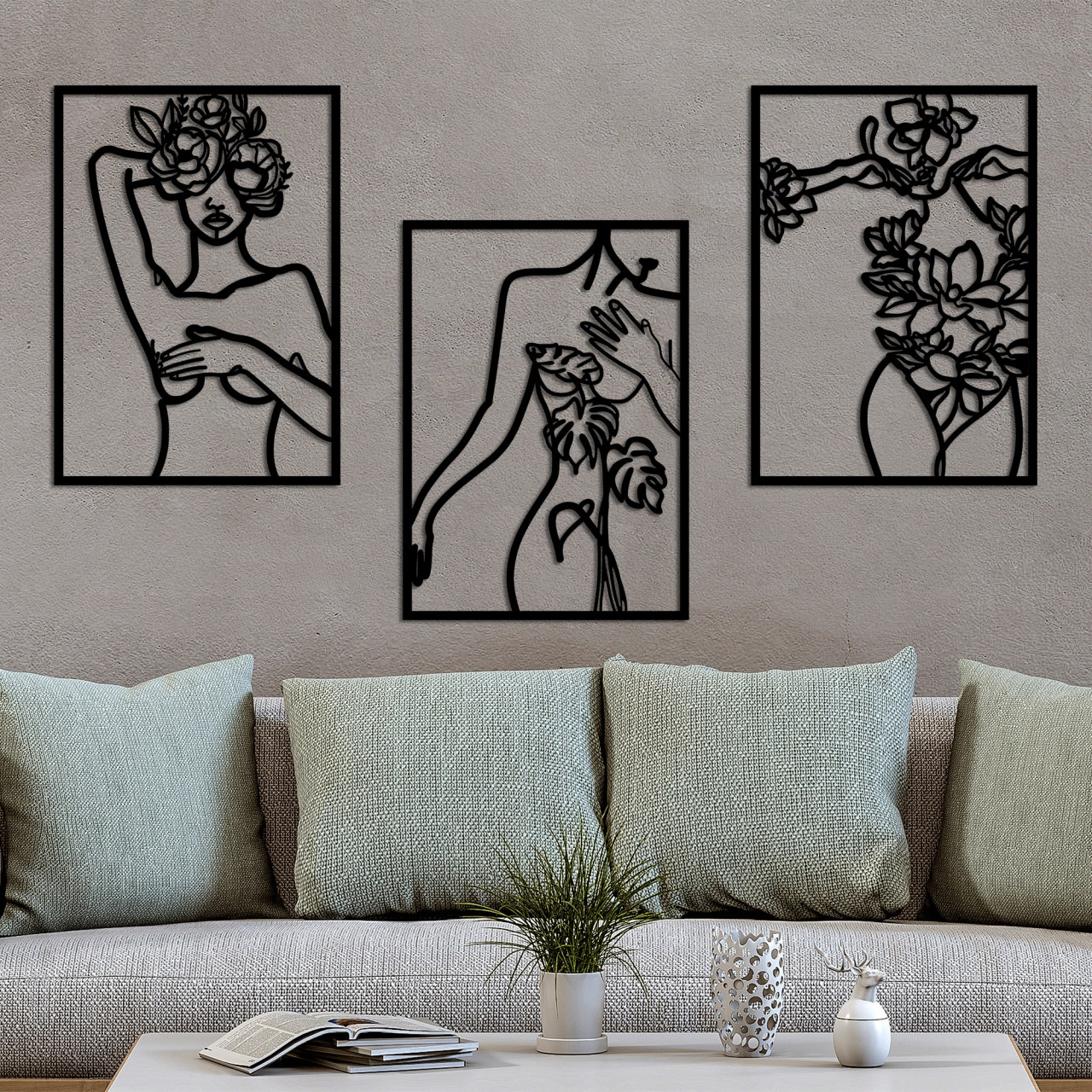 Accesoriu decorativ de perete Metal Women