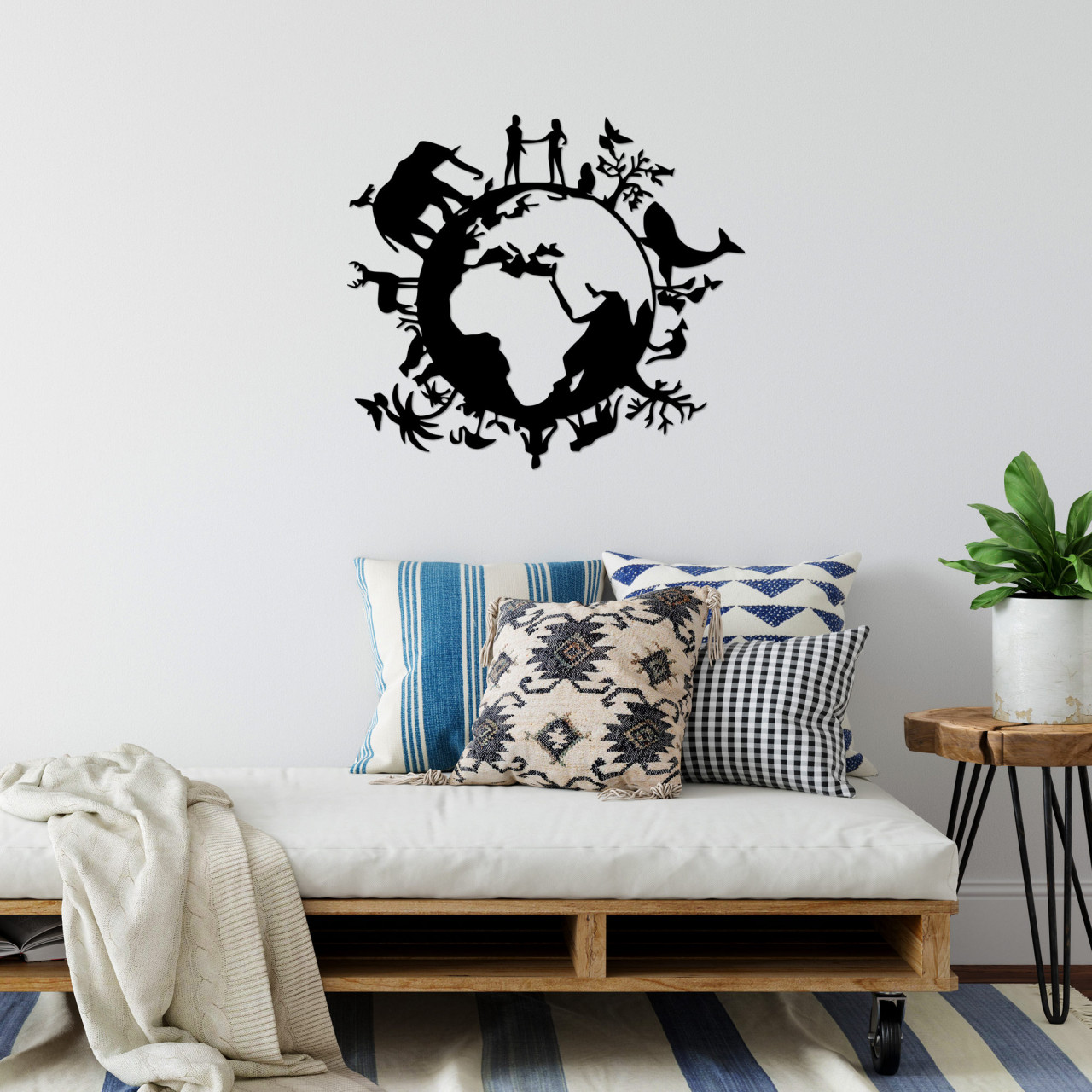 Accesoriu decorativ de perete metalic Animal World - 506