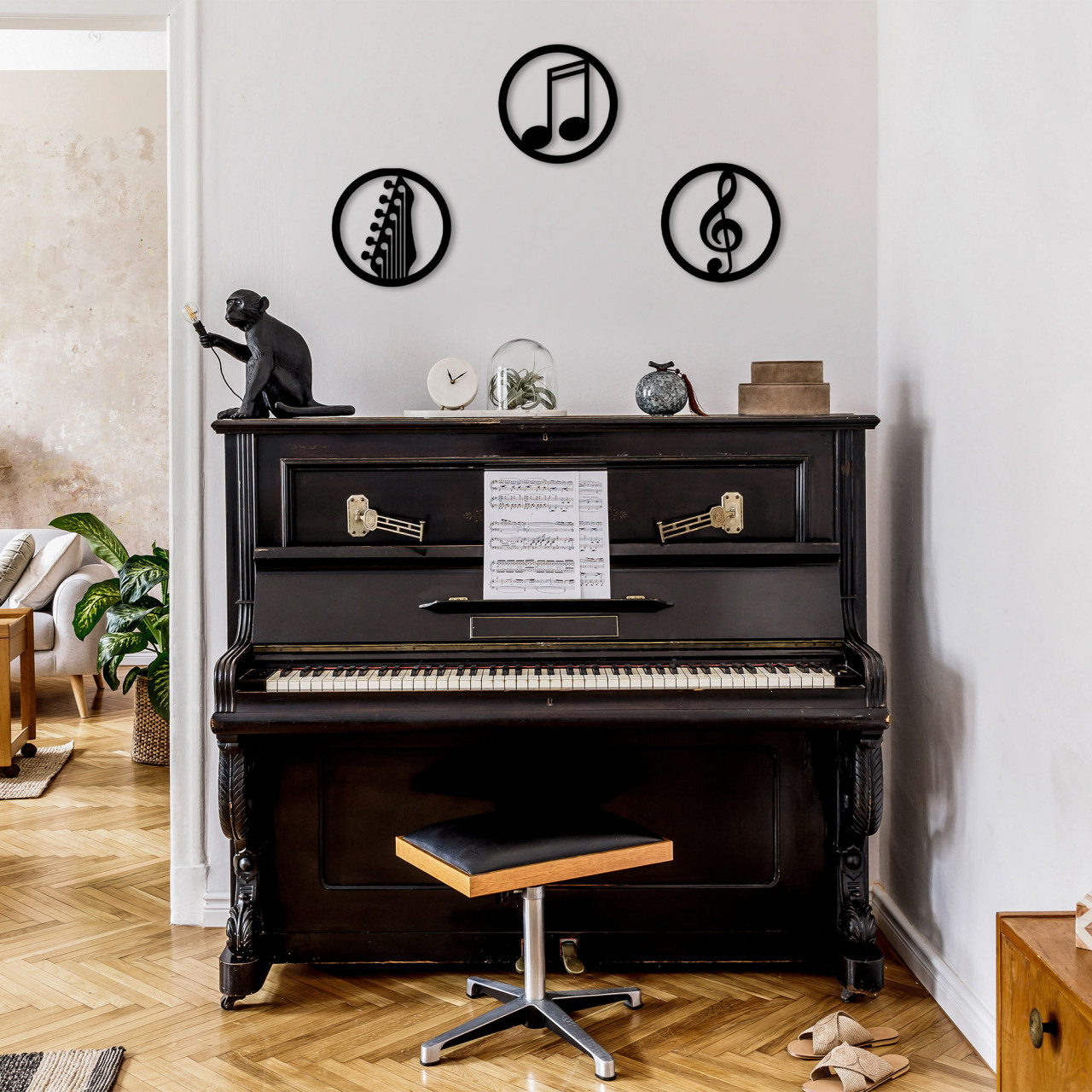 Accesoriu decorativ de perete metalic Just music - 295