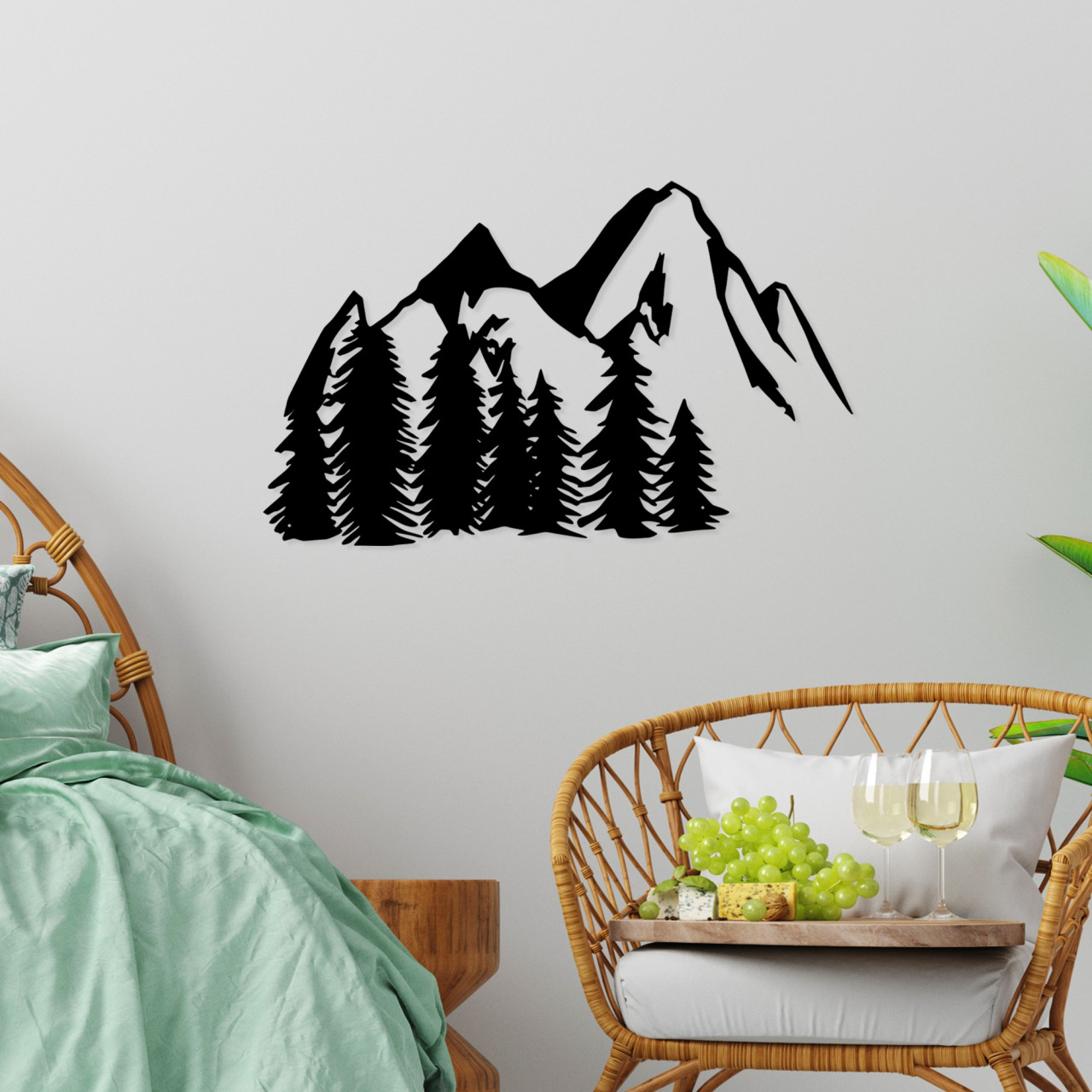 Accesoriu decorativ de perete metalic Landscape