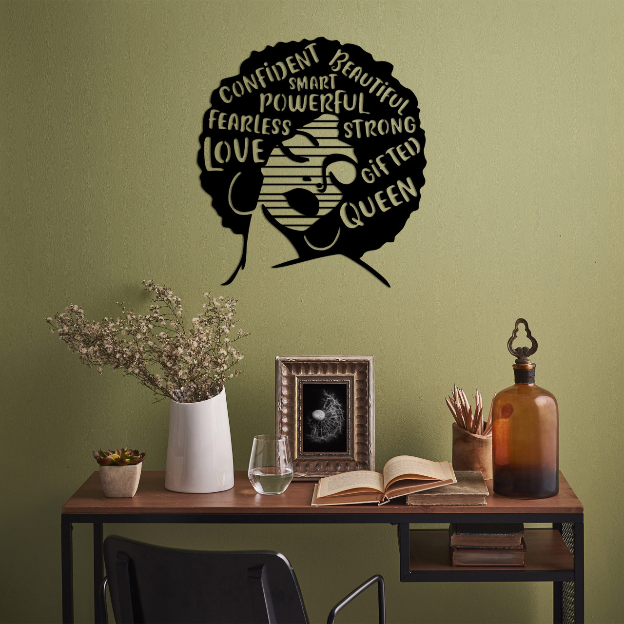 Accesoriu decorativ de perete metalic Love Fearless Smart - 473