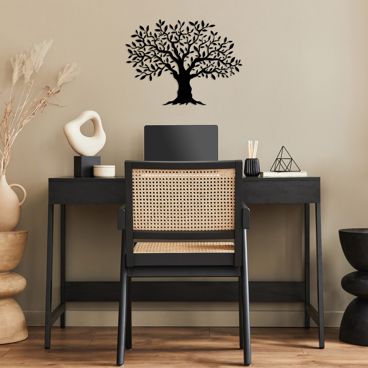 Accesoriu decorativ de perete metalic Monumental tree medium