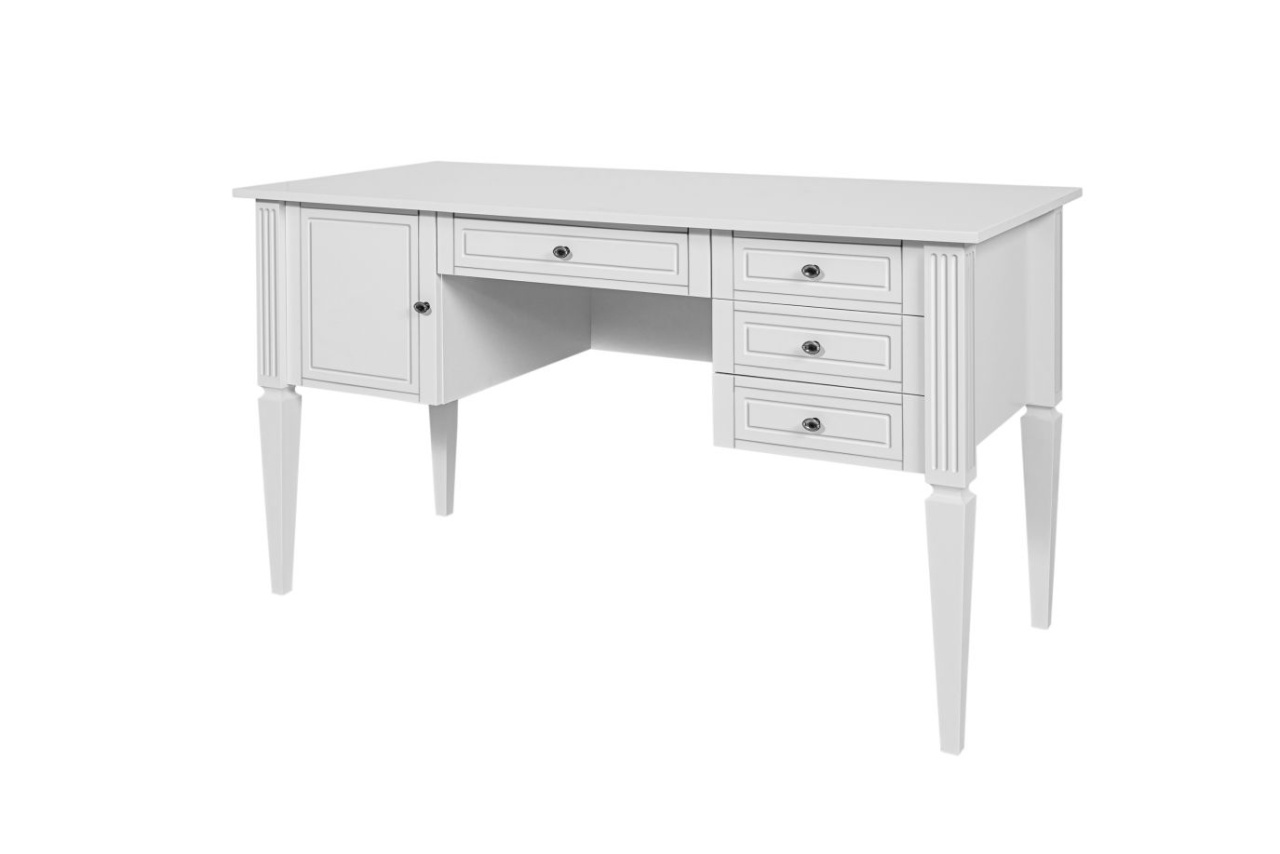 Birou elegant Ines alb L132 cm