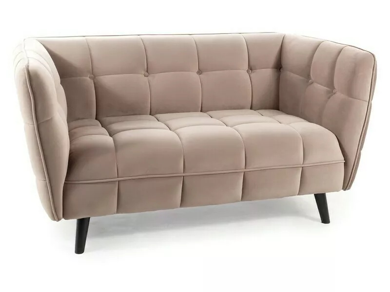 Canapea Castello 2 velvet bej inchis/wenge Blu40