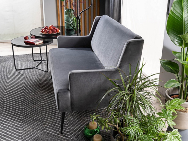 Poze Canapea tapitata Gemma Velvet – Gri