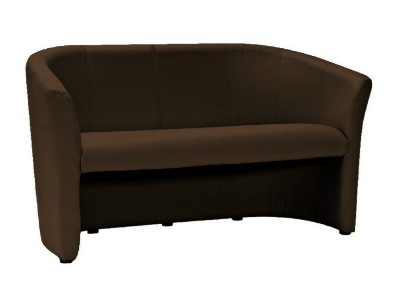 Canapea TM-3 piele ecologica maro inchis/wenge EK18