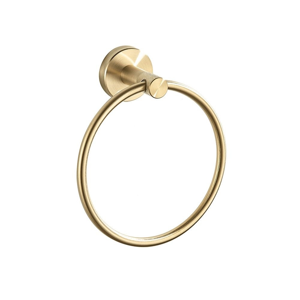 Cuier de baie Ring 6610 Modern Brush Gold