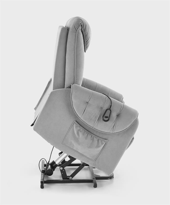 Fotoliu Horton velvet gri - 3 | YEO