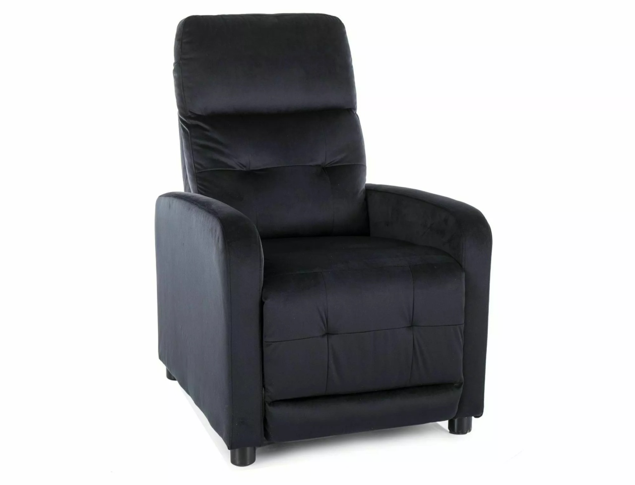 Fotoliu Otus velvet negru Blu19 H100 cm