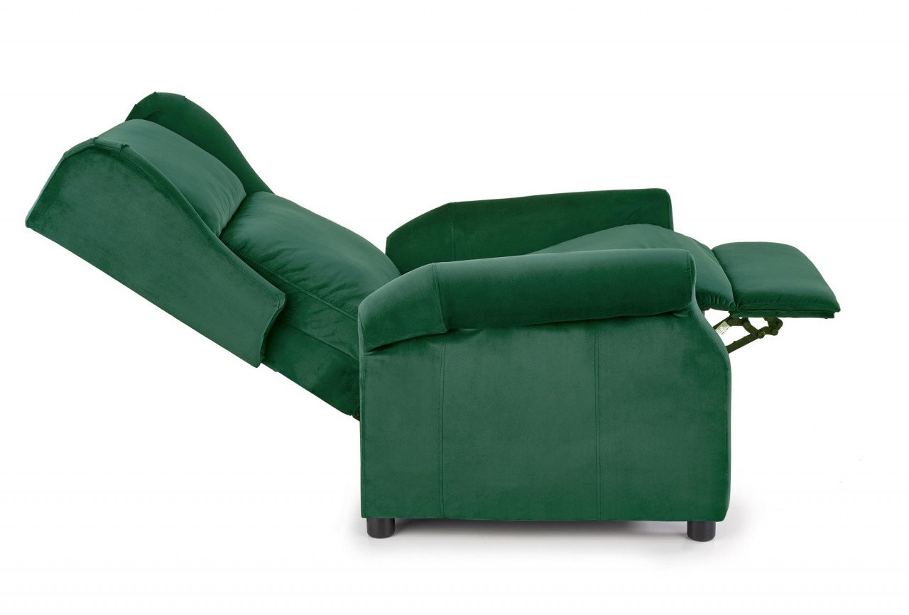 Fotoliu recliner Agustin 2 velvet verde H107 cm - 2 | YEO