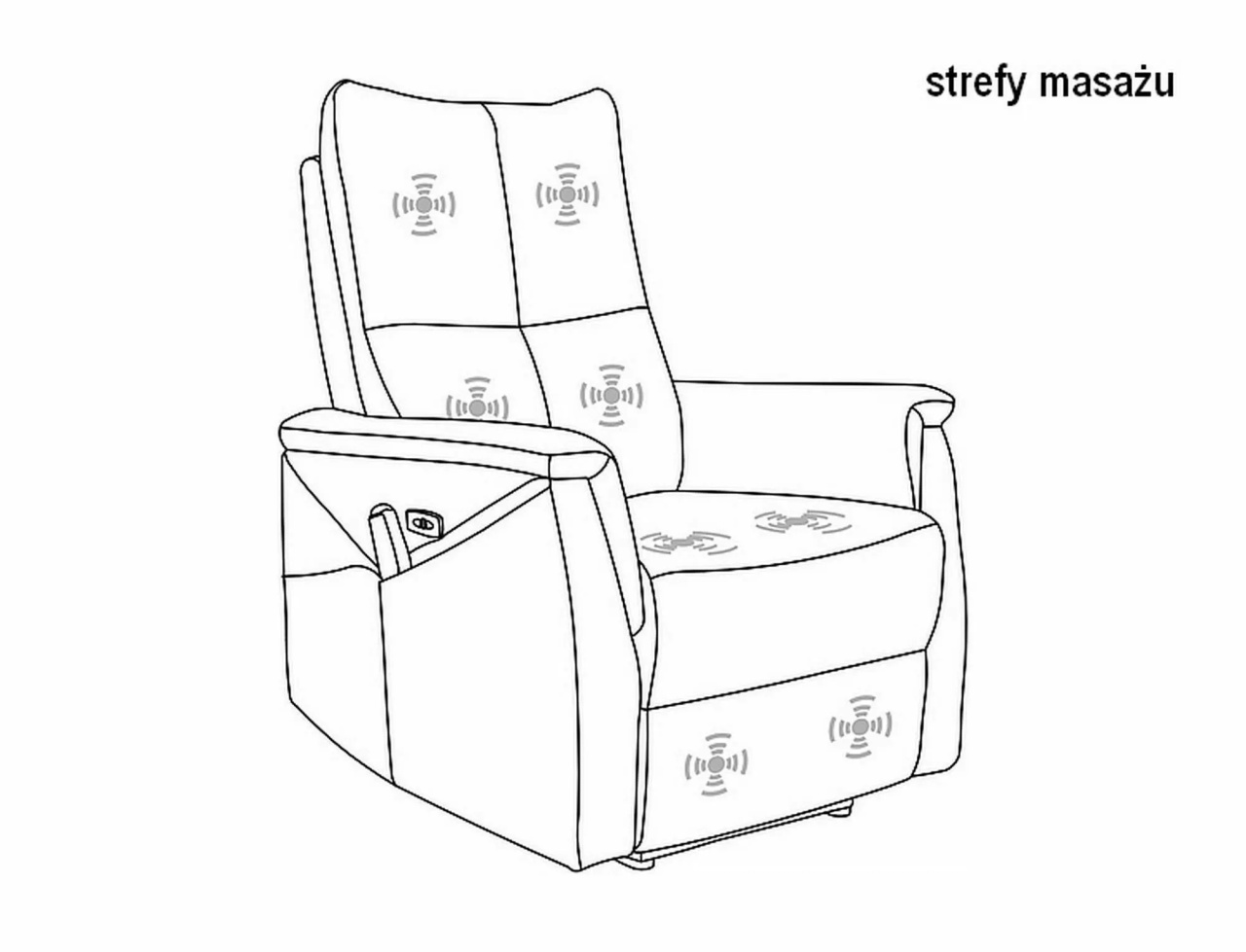 Fotoliu recliner cu functie de masaj Neptun M velvet bej Blu28 - 3 | YEO