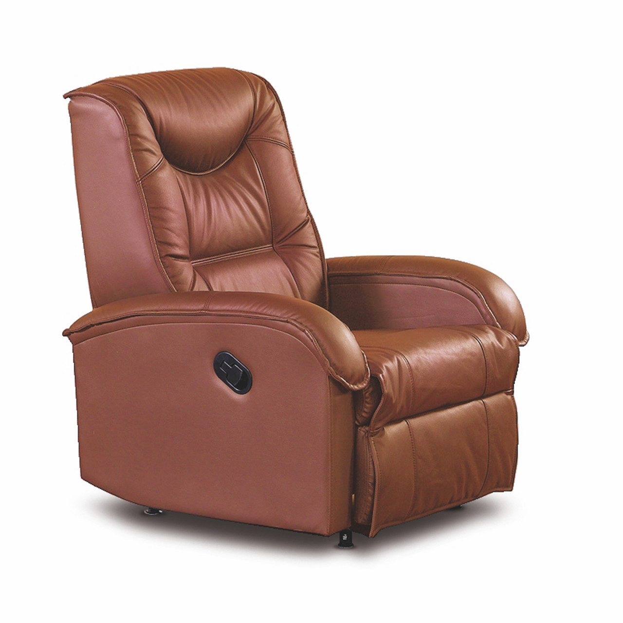 Fotoliu recliner Jeff piele ecologica maro H101 cm