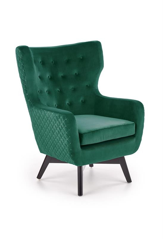 Fotoliu tapitat Marvel Velvet verde – H103 cm