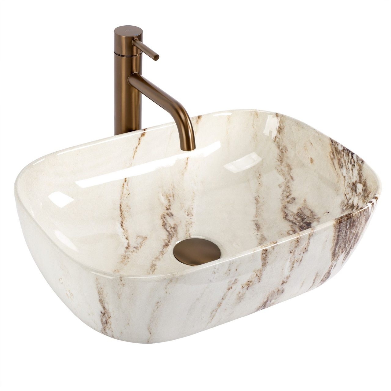 Lavoar pe blat Rea Belinda Marrone Shiny