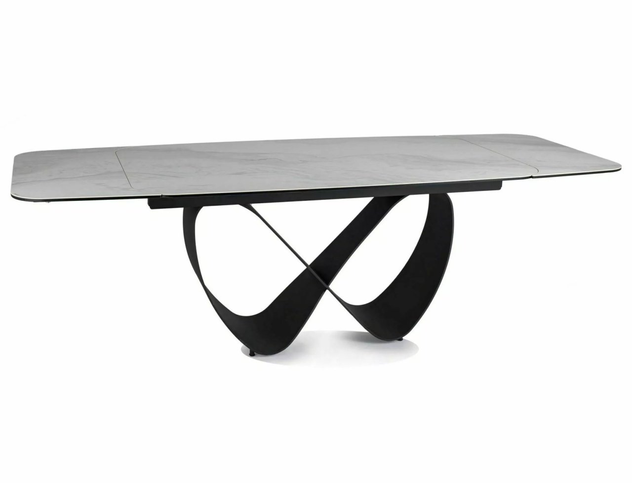 Masa extensibila Infinity Ceramic Nature Cloud alb/negru L160-240xl95 cm