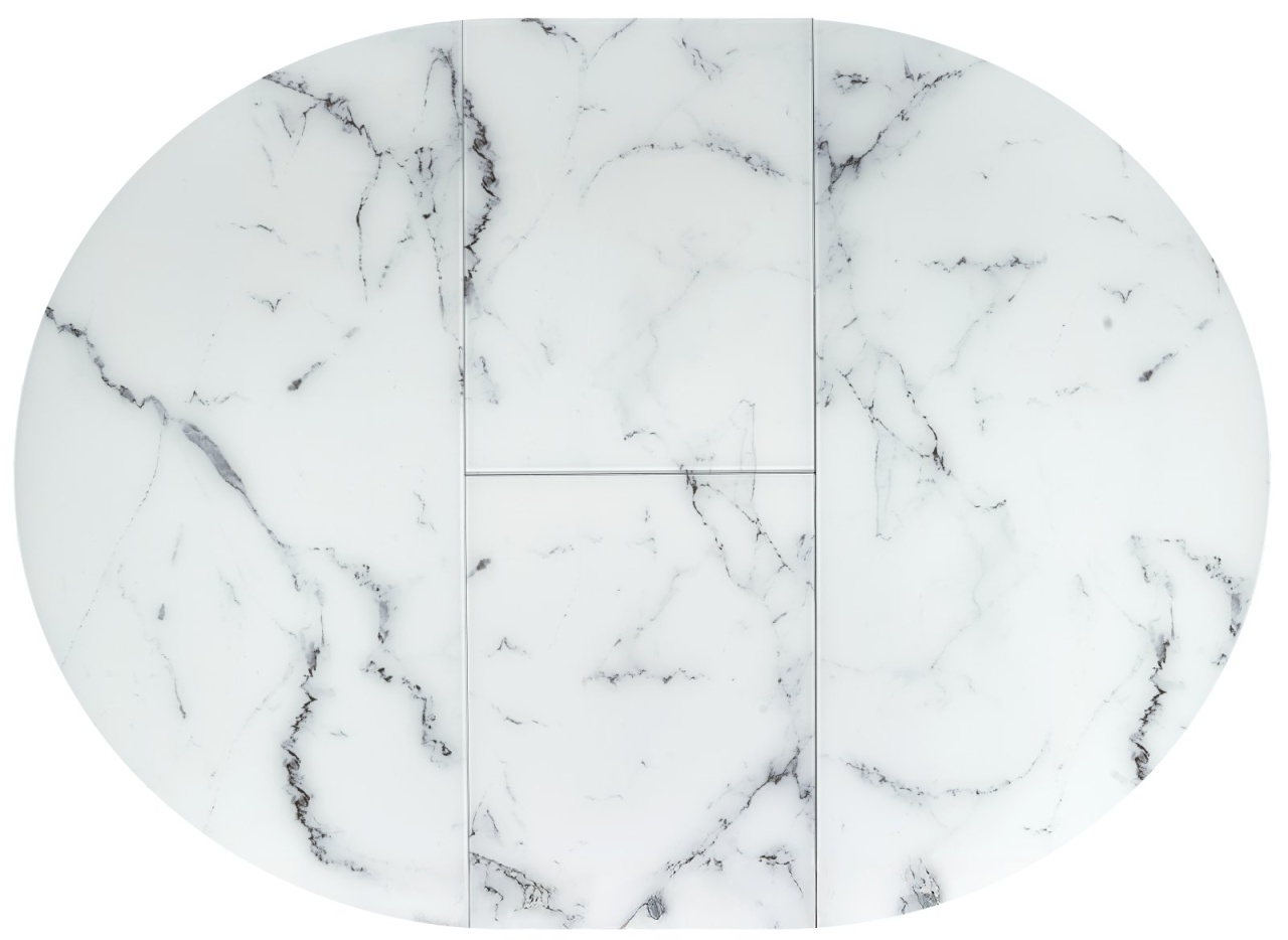 Masa extensibila Vertigo marmura alba/negru L130-180 cm - 2 | YEO