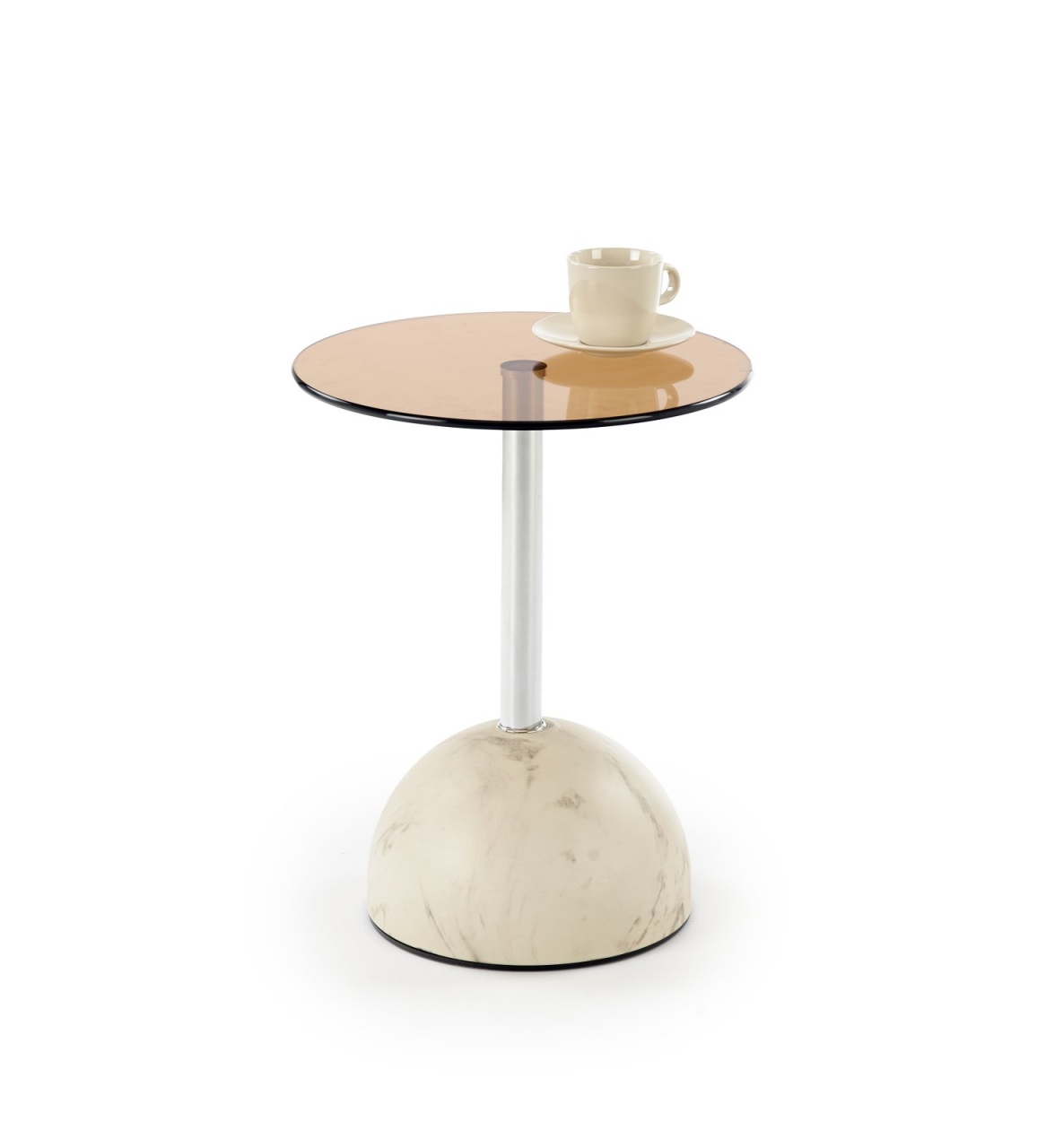 Masuta de cafea Ariana marmura bej/maro ø40/h51 cm