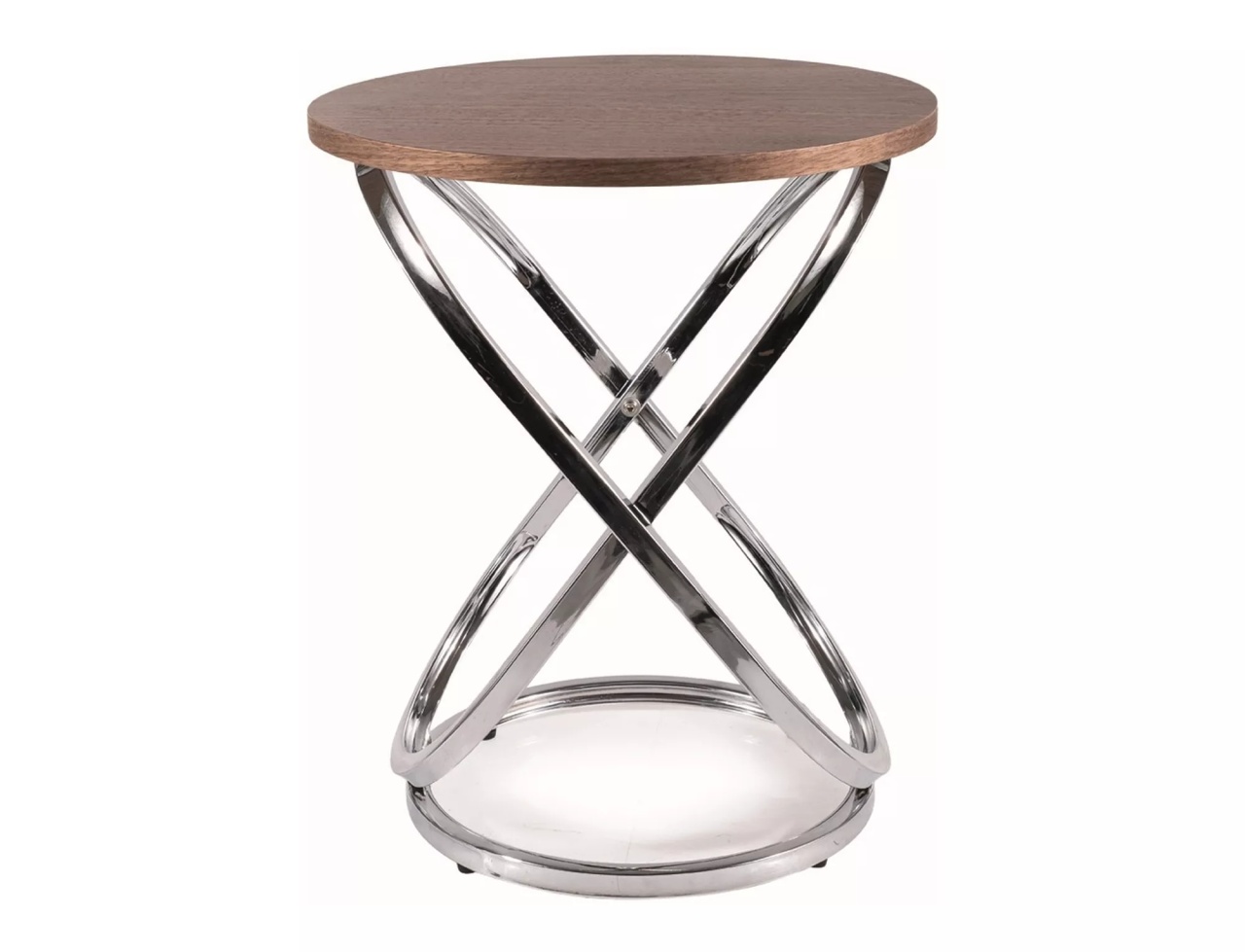 Masuta de cafea Eos E nuc/crom ø45/h55 cm - 1 | YEO