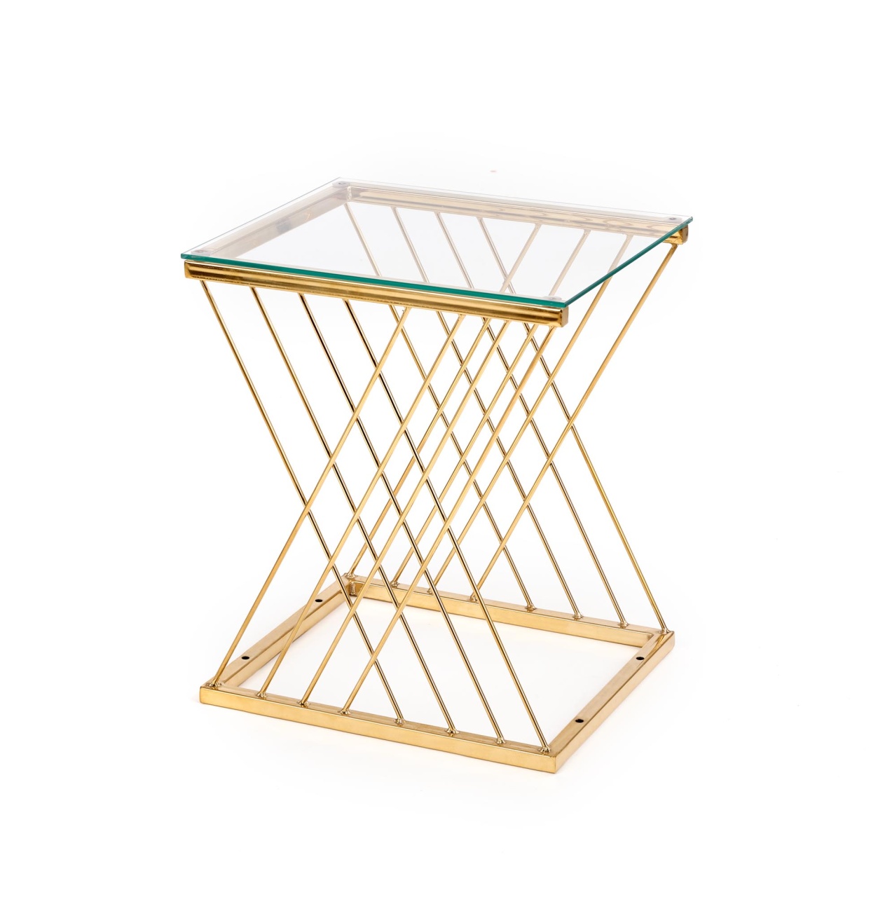 Masuta de cafea Nancy transparent/auriu L45 cm - 1 | YEO