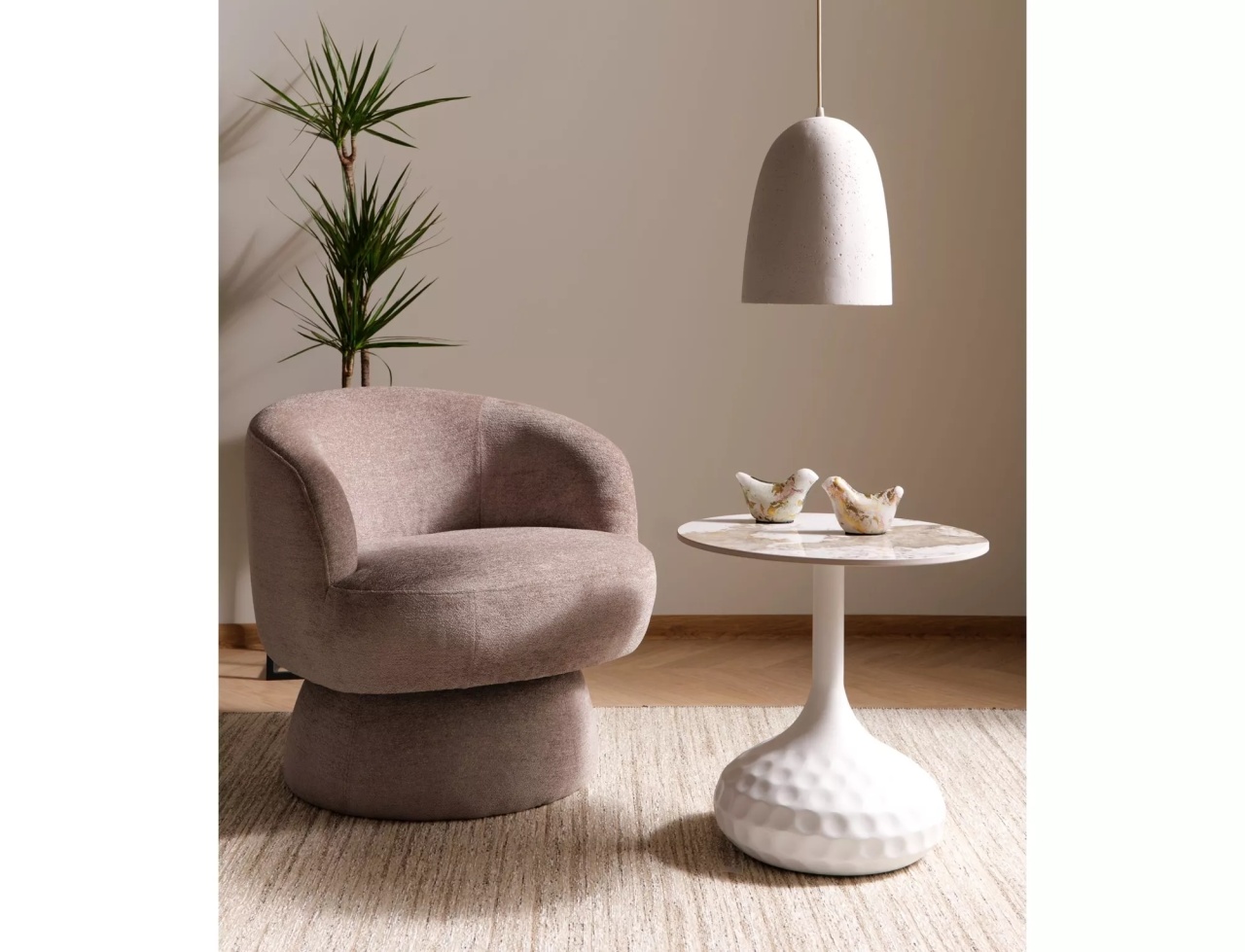 Masuta de cafea Salo B marmura alba ø50/h49 cm - 1 | YEO