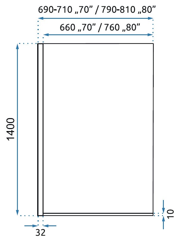 Paravan de cada Elegant Gold sticla - 70x140 cm - 2 | YEO