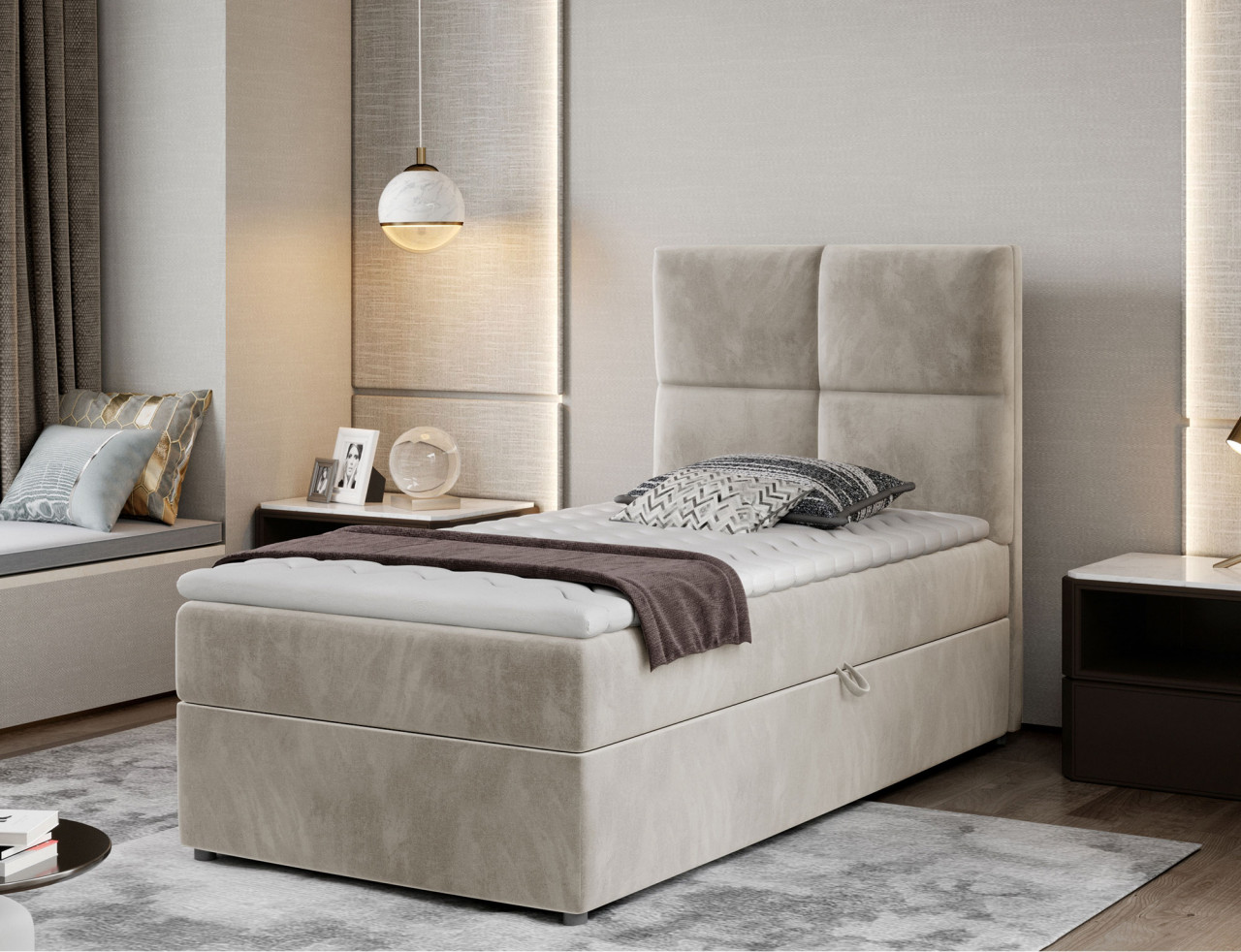 Pat boxspring Rivia 90x200 cm Paros 02 - 1 | YEO