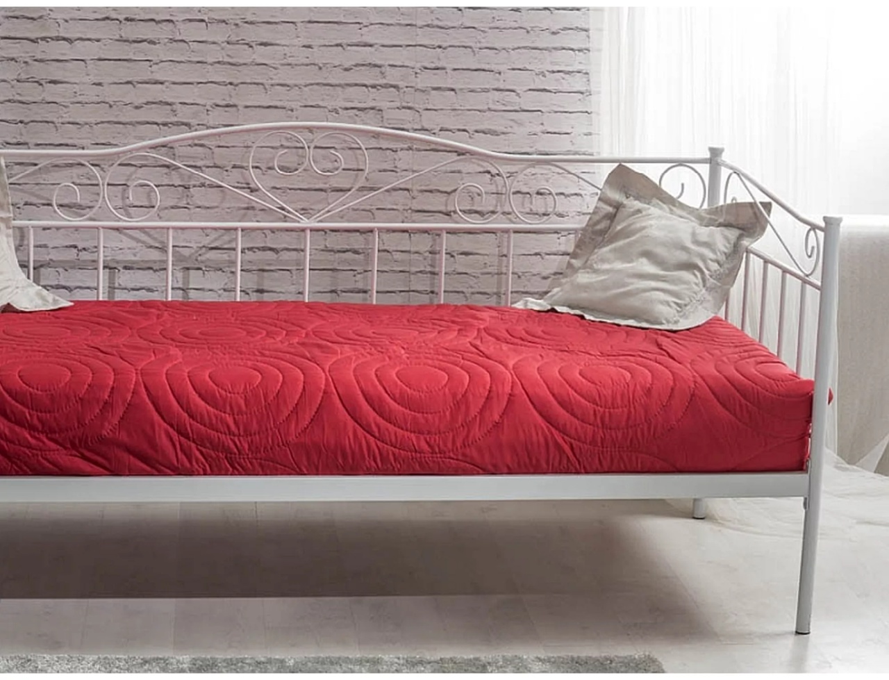 Pat metalic Birma alb 90x200 cm - 2 | YEO