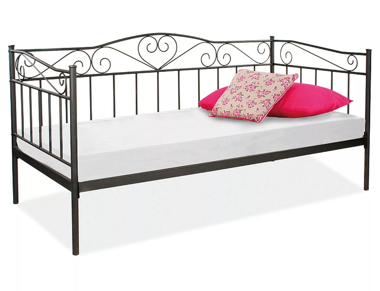 Pat metalic Birma negru 90x200 cm - 2 | YEO