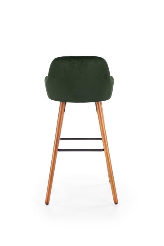 Scaun bar catifea H-93 verde – H 98 cm - 4 | YEO