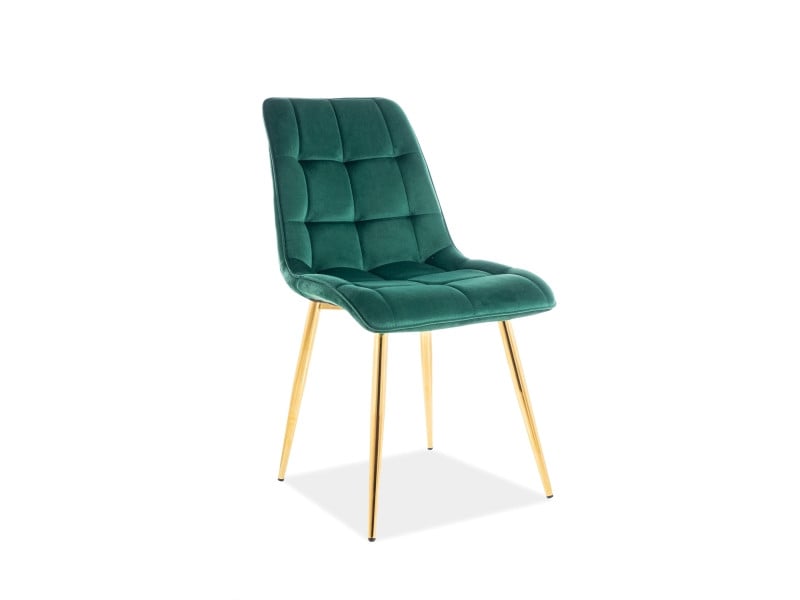 Scaun Chic velvet verde/auriu Blu78