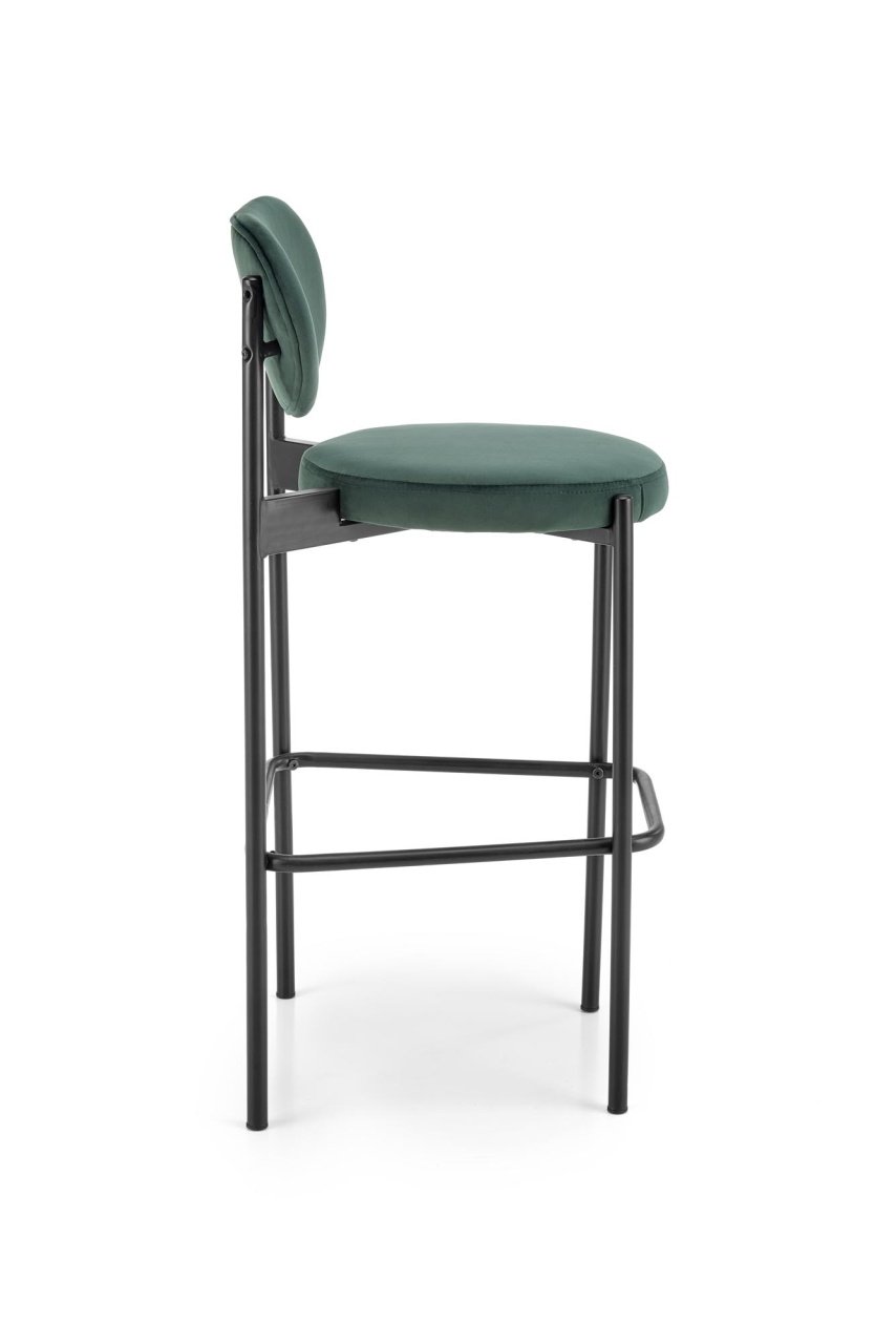 Scaun de bar H-108 velvet verde - 3 | YEO