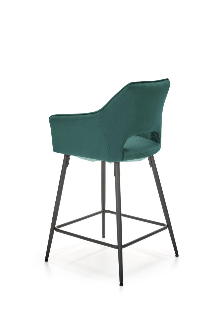 Scaun de bar H107 velvet verde inchis - 3 | YEO