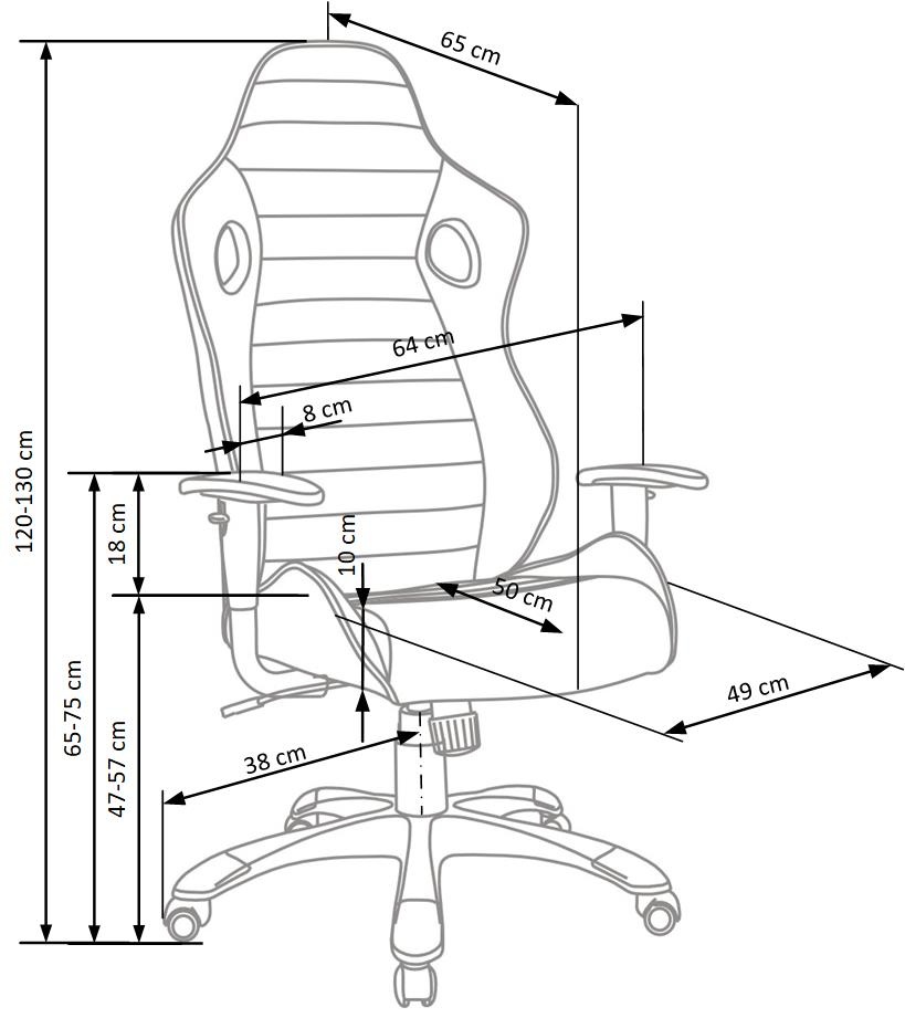 Scaun de birou Ranger gri - 4 | YEO