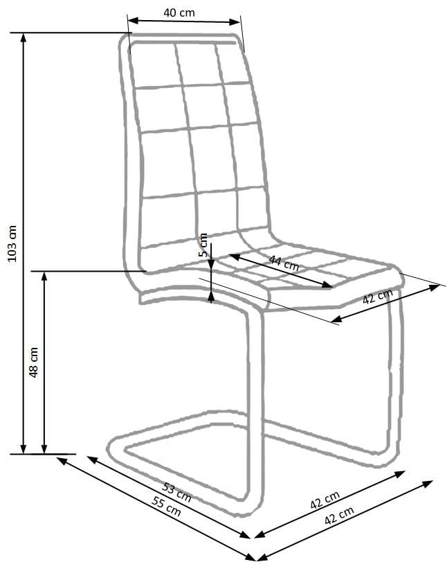 Scaun K147 piele ecologica alb - 2 | YEO