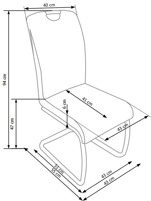 Scaun K184 piele ecologica maro - 2 | YEO