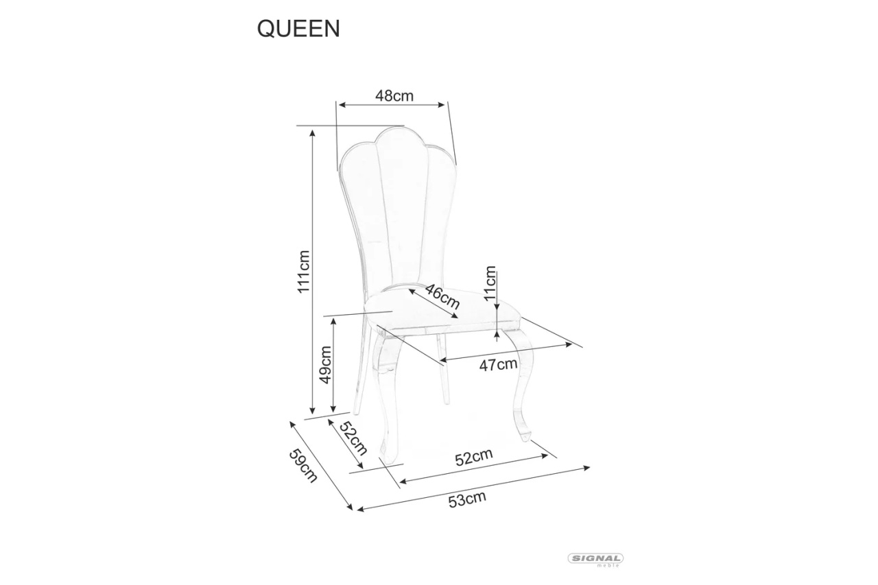 Scaun Queen velvet negru/auriu Blu19 - 1 | YEO