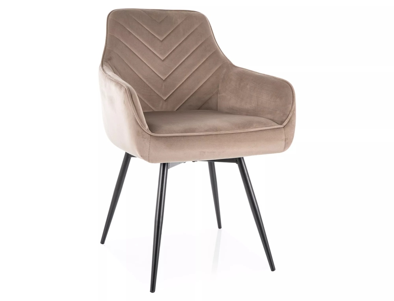 Scaun rotativ Servio velvet bej inchis/negru Blu40