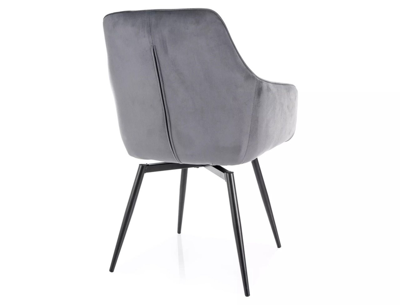 Scaun rotativ Servio velvet gri/negru Blu14 - 2 | YEO