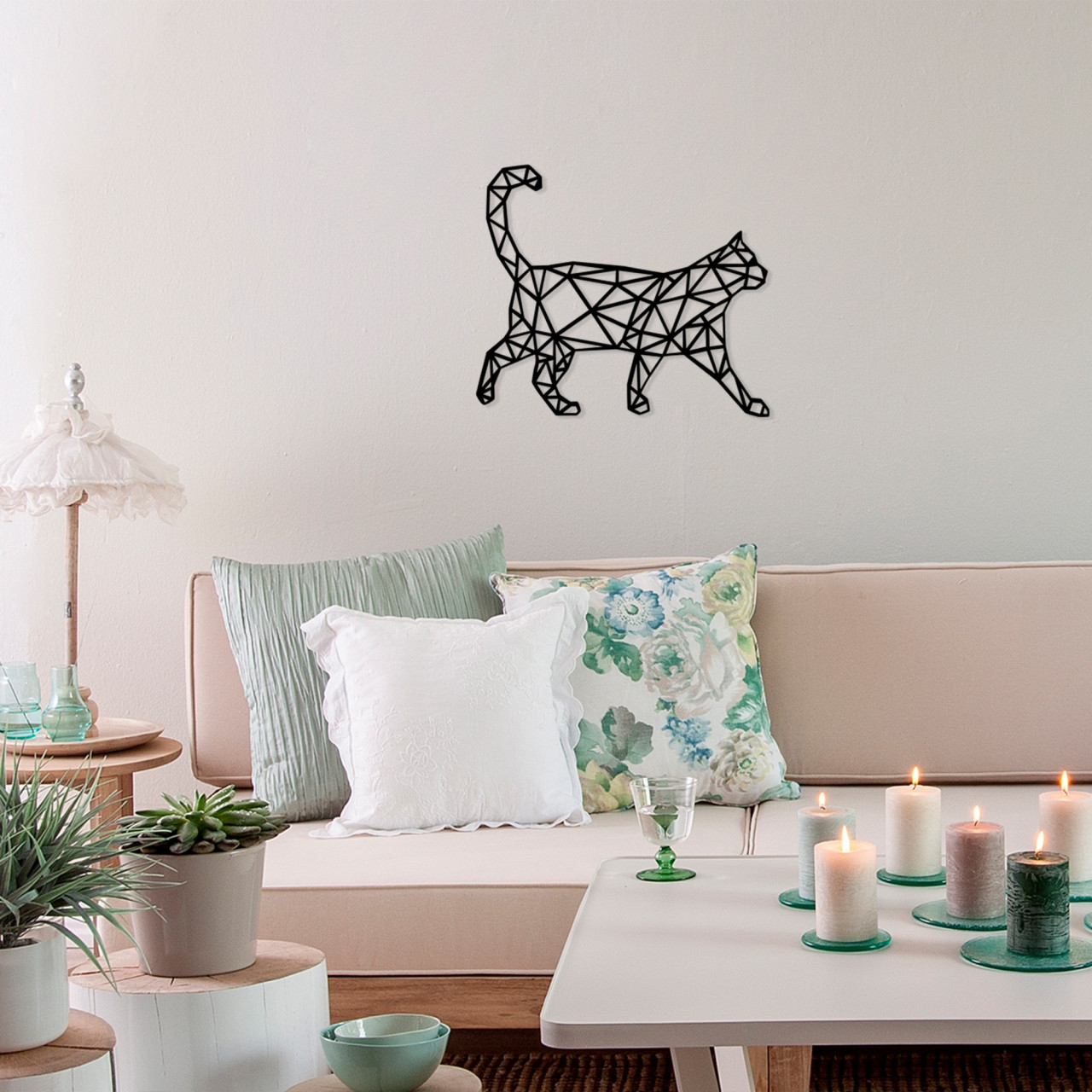 Accesoriu decorativ de perete din lemn Kedi 5