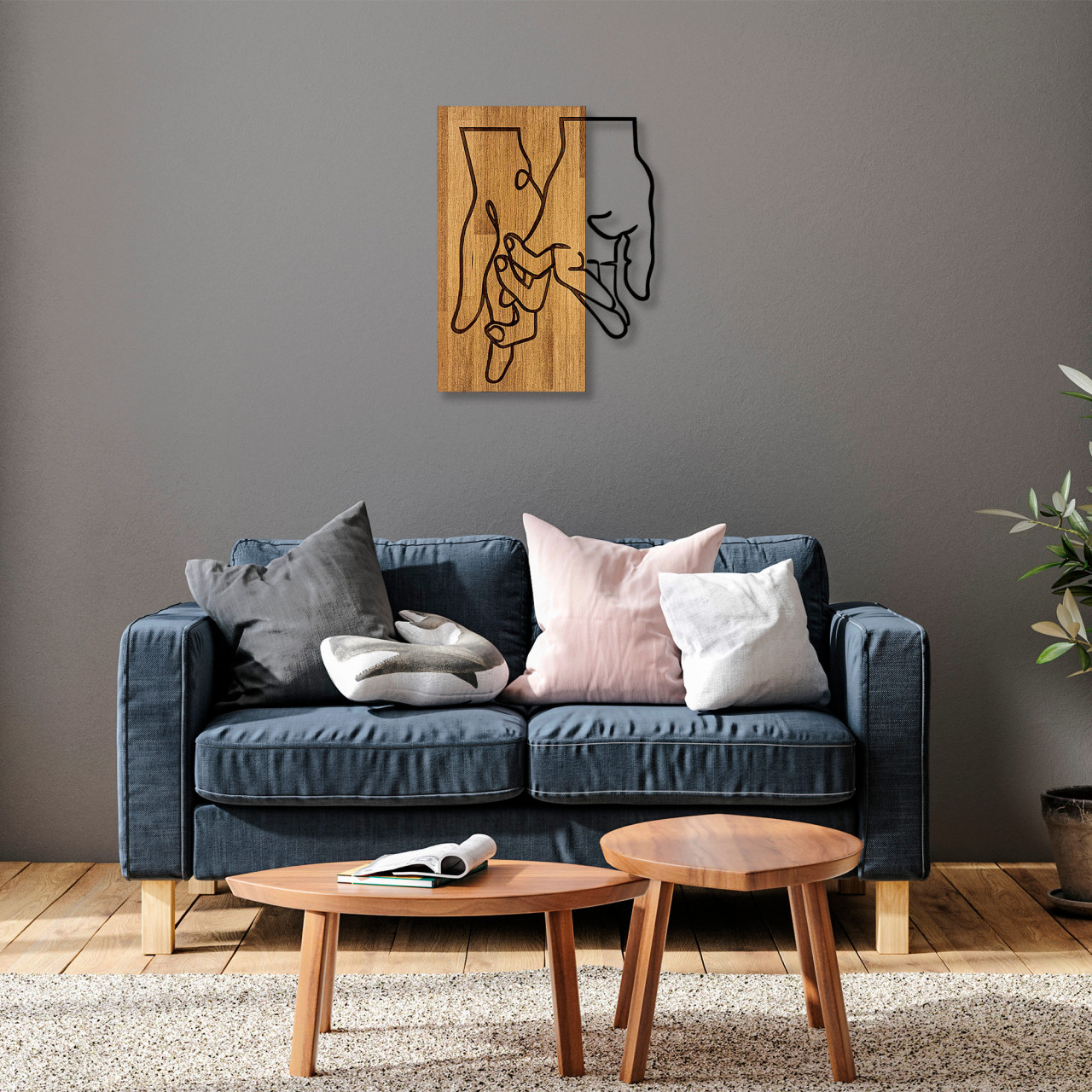 Accesoriu decorativ de perete din lemn MA-279