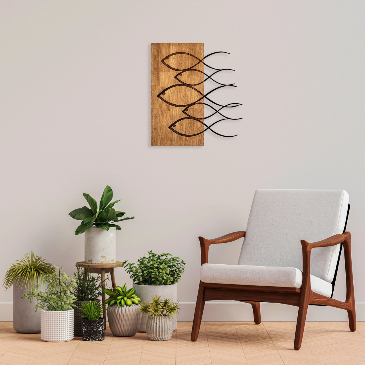 Accesoriu decorativ de perete din lemn MA-283