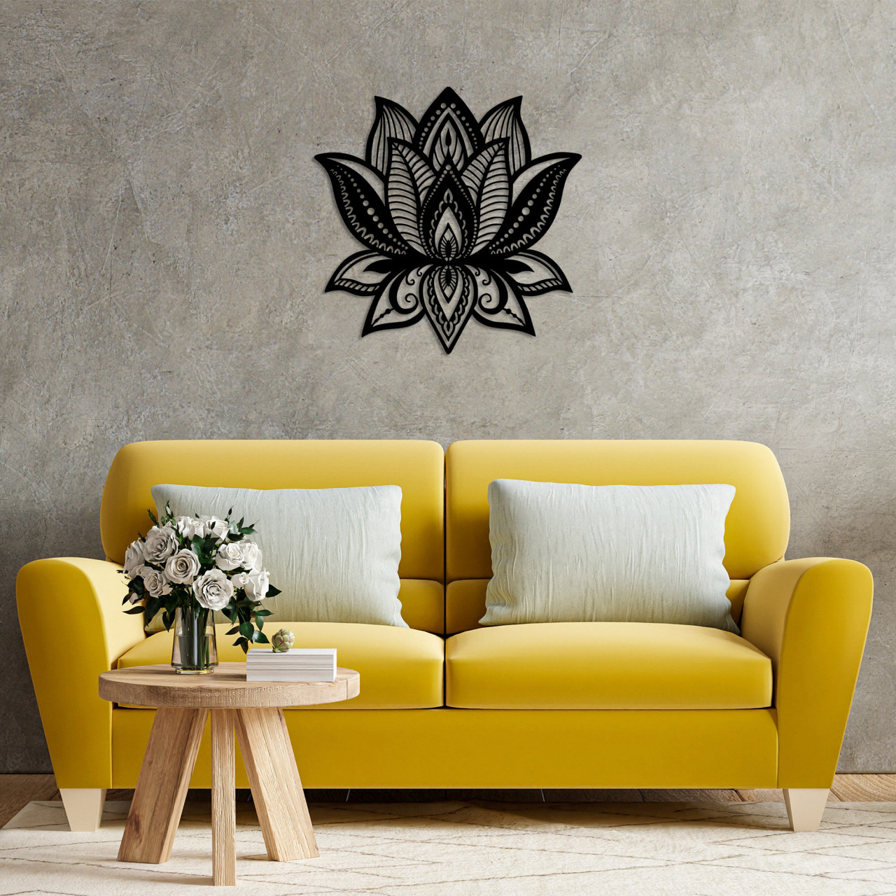 Accesoriu decorativ de perete metalic Lotus - 314