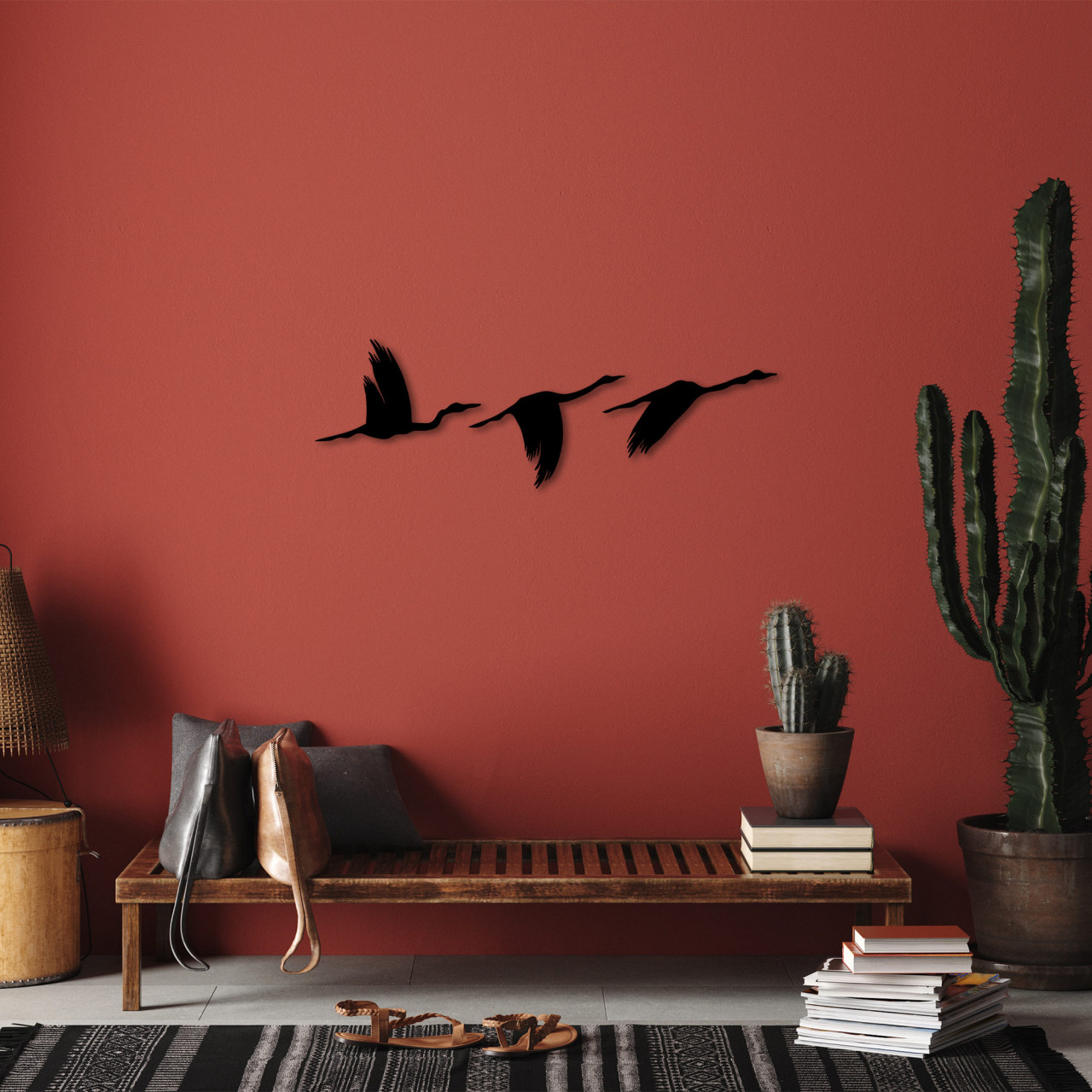 Accesoriu decorativ de perete metalic Migrant Birds - 291