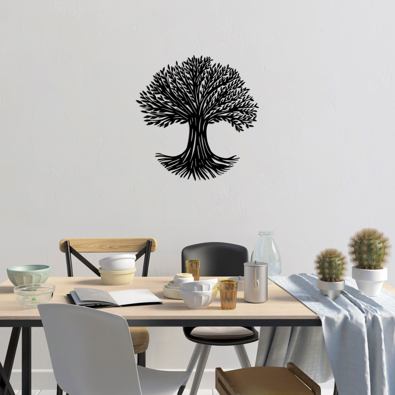 Accesoriu decorativ de perete metalic Monumental Tree - 500