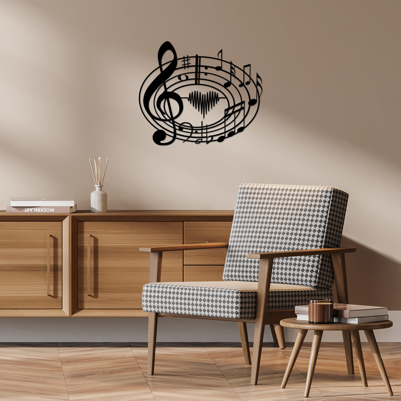 Accesoriu decorativ de perete metalic World Of Music