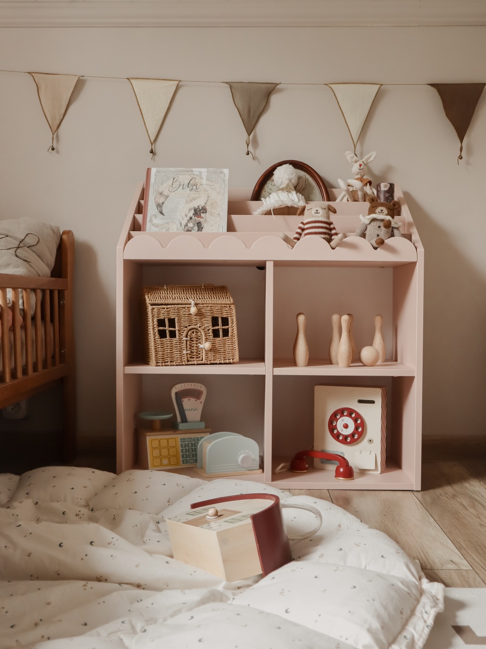 Biblioteca pentru copii Book Nook roz H76 cm - 1 | YEO